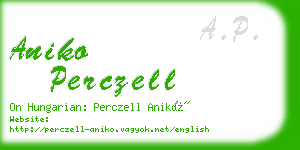 aniko perczell business card